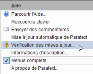 Paratext Menu Aide