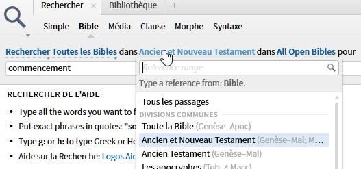 Logos Recherche Bible